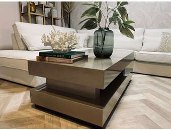 Salontafel Blox - Hamburger - Taupe - Rechthoekig