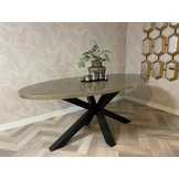 Eettafel Kioto - Ovaal - Champagne hoogglans