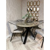 Eettafel Kioto - Ovaal - Champagne hoogglans