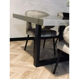 Eettafel Osaka - Kruispoot - Grijs Metallic hoogglans