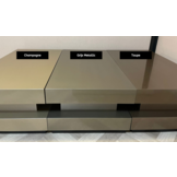 Eettafel Osaka - Kruispoot - Grijs Metallic hoogglans