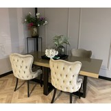 Eettafel Osaka - Kruispoot - Champagne hoogglans