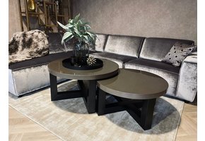 Salontafel Osaka - Set van 2 Rond - Taupe