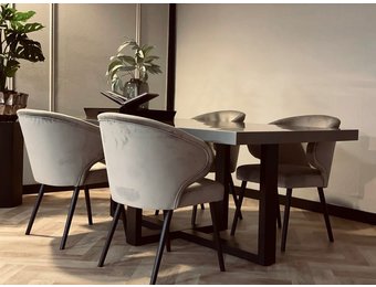 Eettafel Osaka - Kruispoot - Taupe