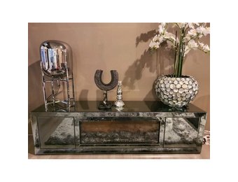 Tv-meubel Oslo Spiegelglas - Antraciet