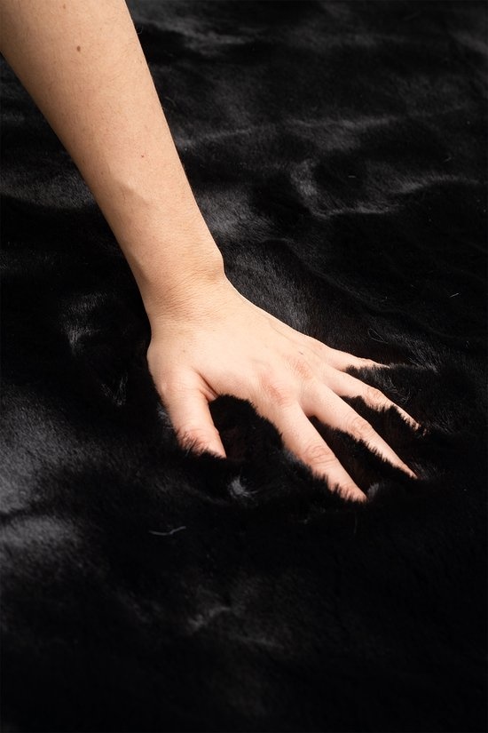 Fluffy zacht Kleedje - Zwart