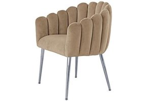 Eetkamerstoel Sorrento Velvet Taupe / Zilver