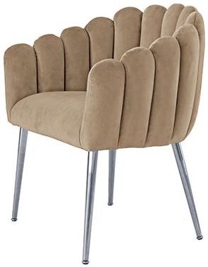 Eetkamerstoel Sorrento Velvet Taupe / Zilver