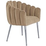 Eetkamerstoel Sorrento Velvet Taupe / Zilver