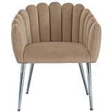 Eetkamerstoel Sorrento Velvet Taupe / Zilver