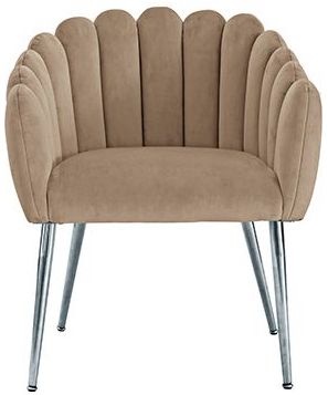 Eetkamerstoel Sorrento Velvet Taupe / Zilver