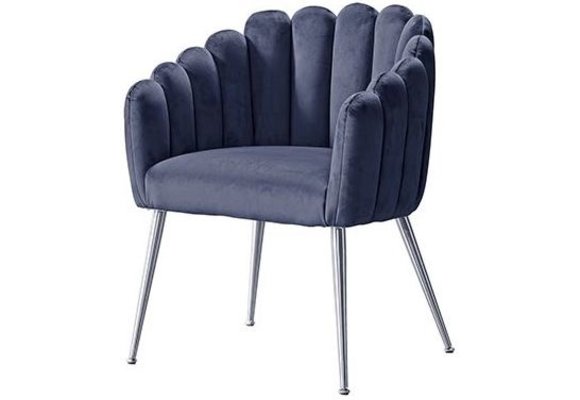 Eetkamerstoel Sorrento Velvet Grijs / Zilver