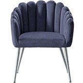 Eetkamerstoel Sorrento Velvet Grijs / Zilver