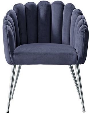 Eetkamerstoel Sorrento Velvet Grijs / Zilver