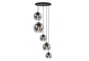 Hanglamp Trapeze - Smoke glas - 5 lichts