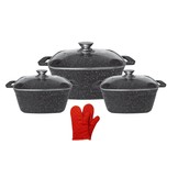 Pannenset 6 - delig - Inductie - Vierkant