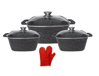 Pannenset 6 - delig - Inductie - Vierkant