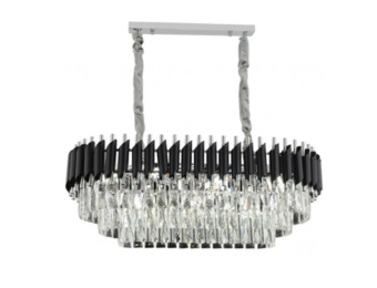 Hanglamp Pearl Ovaal Zilver/Zwart - Eric Kuster Style
