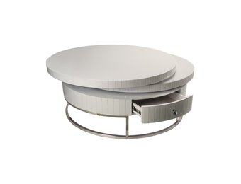 Rolanda Spiegel Salontafel Wit/Zilver - Schuifbaar