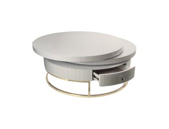 Rolanda Spiegel Salontafel Wit/Goud - Schuifbaar