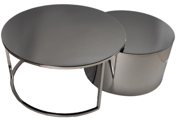 Salontafel - Colorado set van 2 - Zilver / Grijs