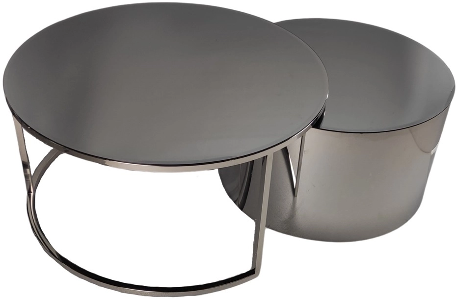 Salontafel - Colorado set van 2 - Zilver / Grijs