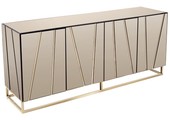 Dressoir Tello Sepia/Goud - Spiegelglas - 180 x 45 cm