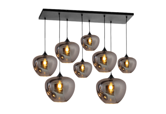 Hanglamp Apples Smoke glas  8 lichts
