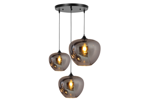 Hanglamp Apples Smoke glas  3 lichts