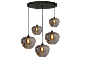 Hanglamp Apples Smoke glas  5 lichts