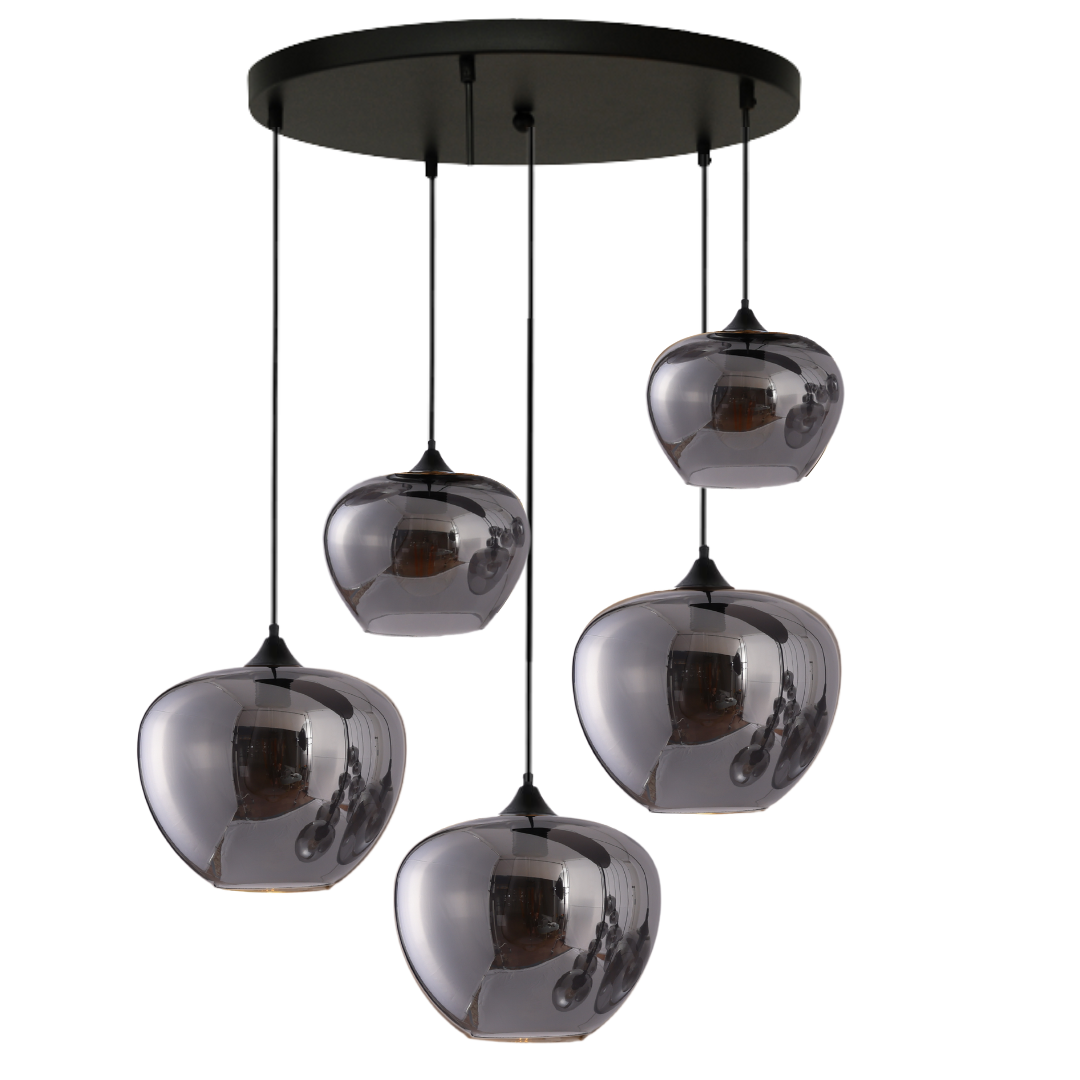 Hanglamp Apples Smoke glas  5 lichts