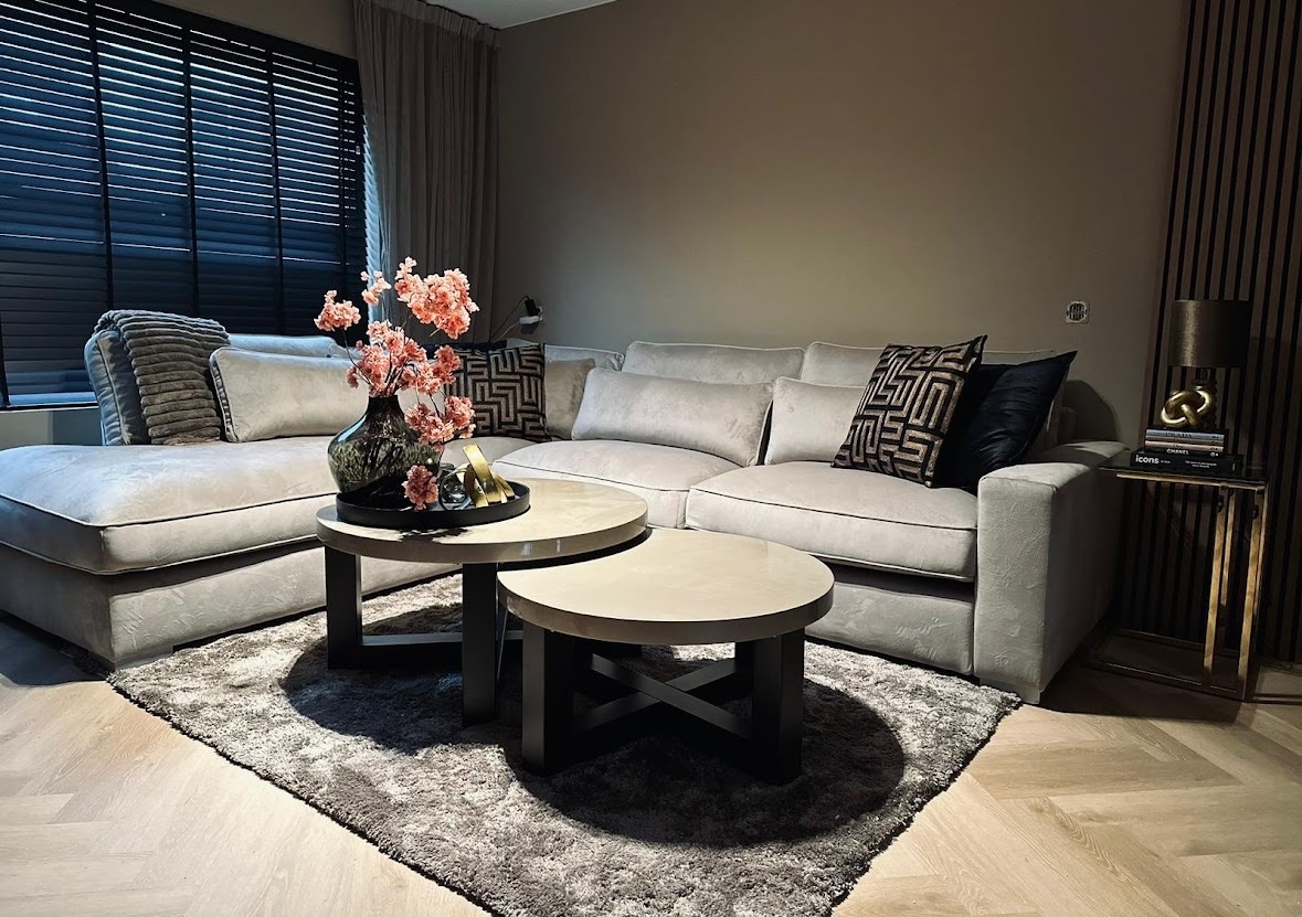 Salontafel Osaka - Set van 2 Rond - Champagne