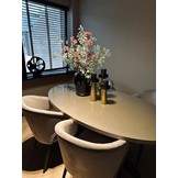 Eettafel Kioto - Ovaal - Champagne hoogglans