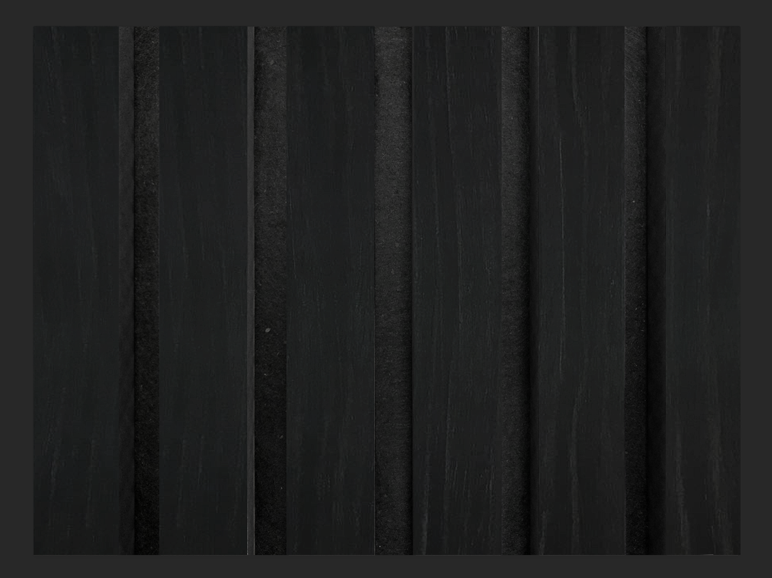 Akupanel | Akoestische Wandpanelen Zwart Eiken | 280 x 60 cm
