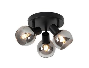 Plafondlamp Empory Smoke glas - 3 lichts