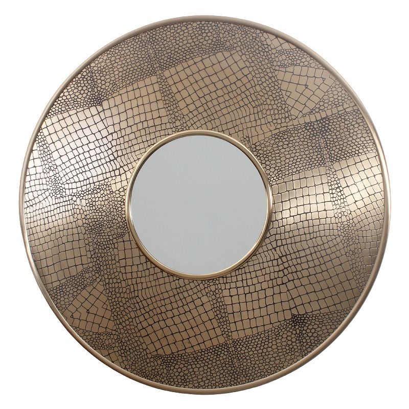 Croco spiegel Rond - Goud - Ø 66 cm