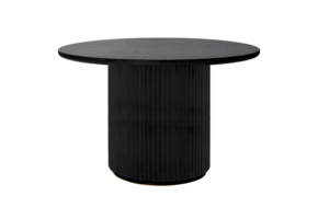 Eettafel Campton - Visgraat Zwart - Ø130 cm