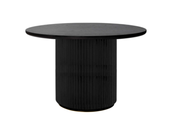 Eettafel Campton - Visgraat Zwart - Ø130 cm