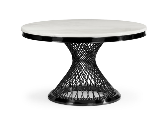 Eettafel Bentey rond 130 Ø - Zwart
