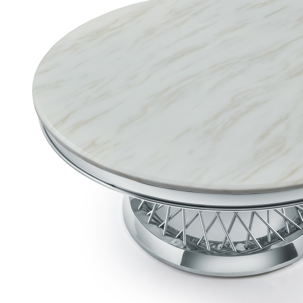 Salontafel Bentey rond 100 Ø - Zilver