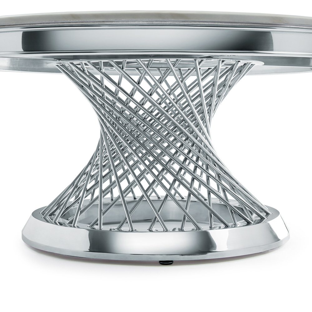 Salontafel Bentey rond 100 Ø - Zilver