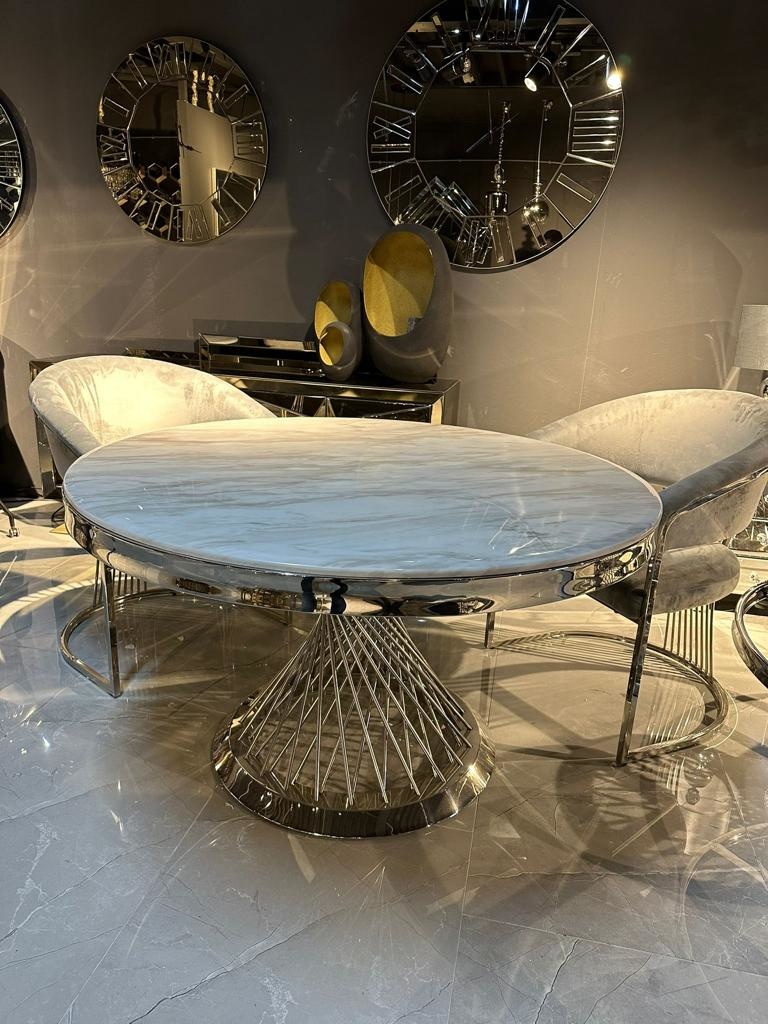 Salontafel Bentey rond 100 Ø - Zilver