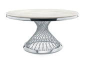 Eettafel Bentey rond 130 Ø - Zilver