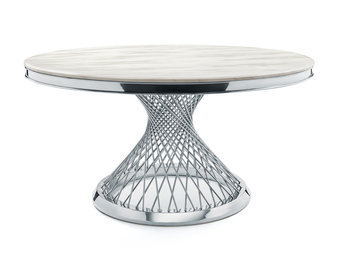 Eettafel Bentey rond 130 Ø - Zilver