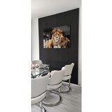 Akupanel | Akoestische Wandpanelen Zwart Eiken | 280 x 60 cm