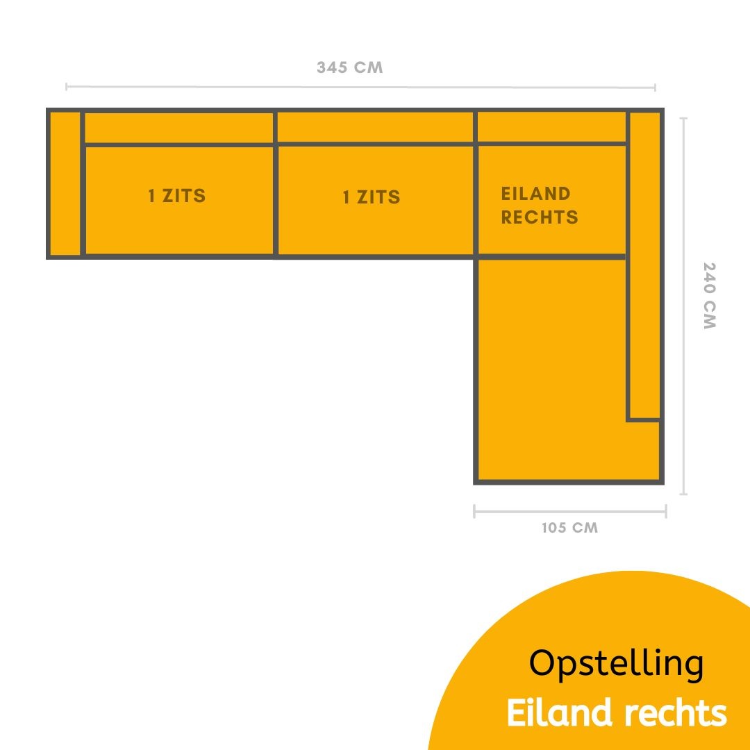 Hoekbank Montreal - Taupe Velvet