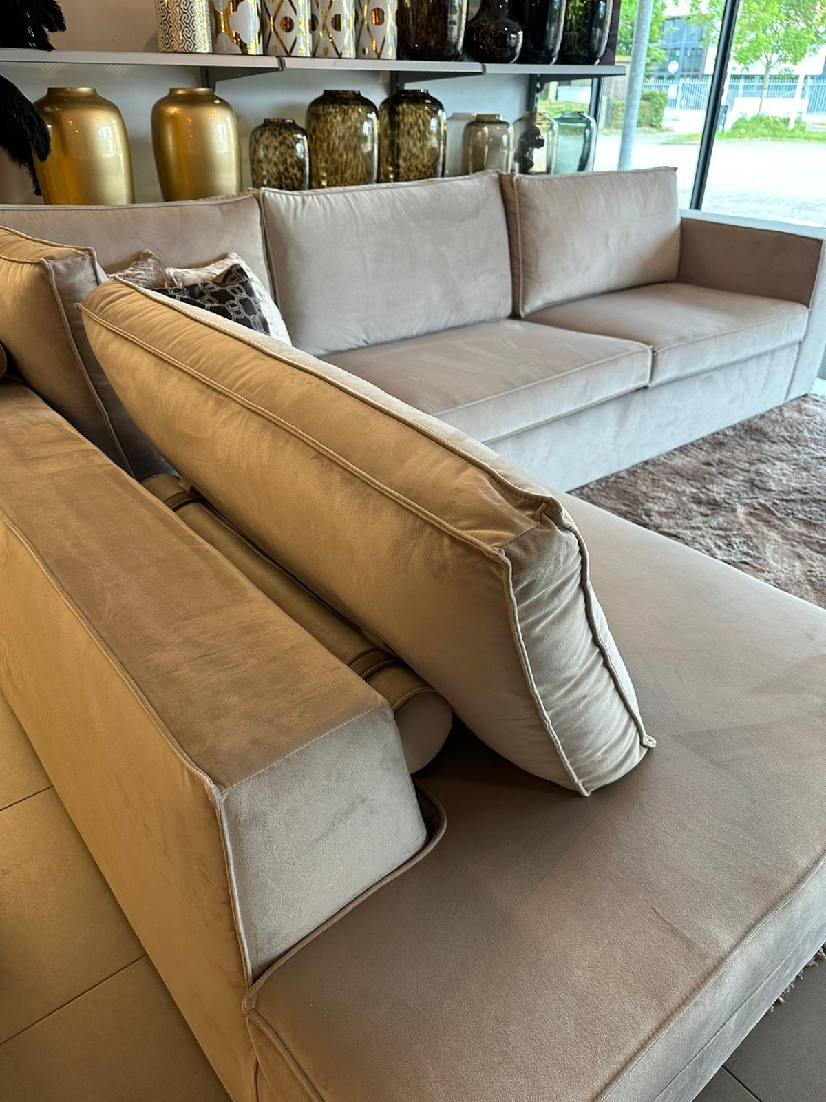 Hoekbank Montreal - Taupe Velvet