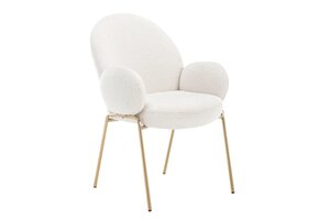 Eetkamerstoel Austry | Teddy Bouclé stof - Goud