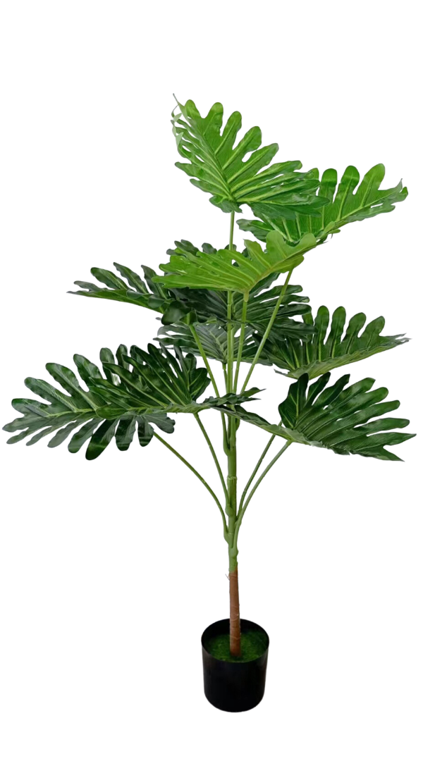 Groene Monstera/gatenplant kunstplant 100 cm
