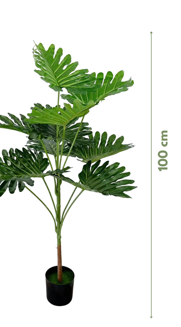 Groene Monstera/gatenplant kunstplant 100 cm